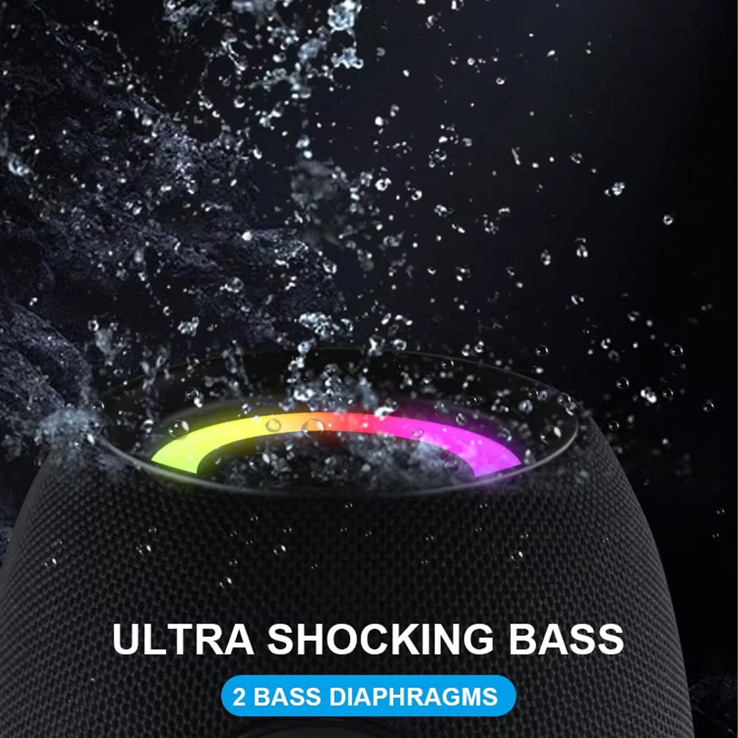 Kisonli K8 50w(30w*1+10w*2) Bt/usb/tf/aux/tws/rgb/eq Deep Bass Subwoofer Large Speaker