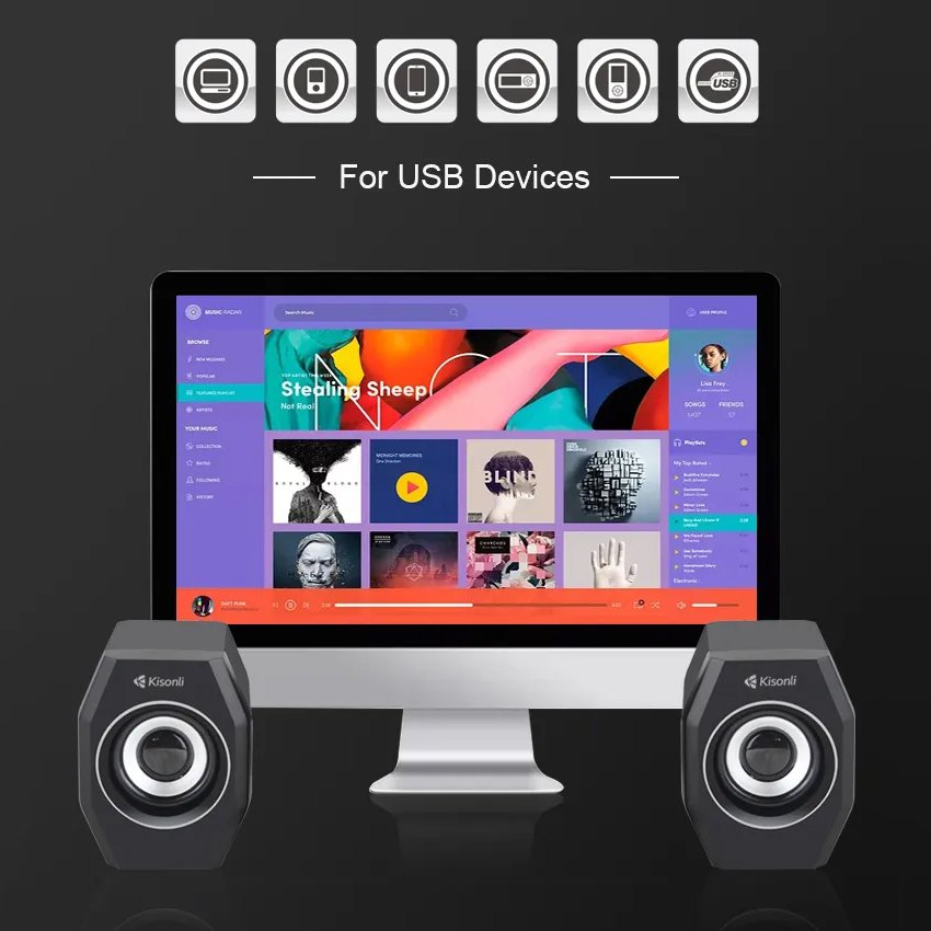 Kisonli Multimedia Usb Loudspeaker A-101s - Image 3