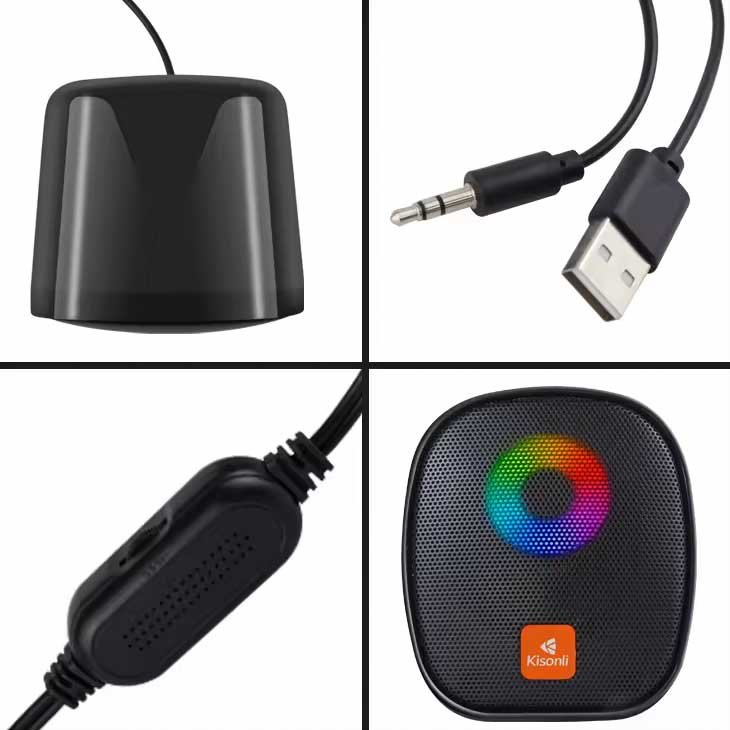 Kisonli X11 Rgb Gamer Pc Mini Usb Speaker With 6w Power - Image 3