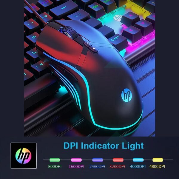 Hp G360 Dpi 6200 6 Buttons Rgb Wired Gaming Mouse