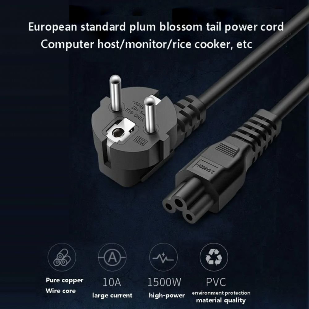 Imported Power Cable For Laptop 1.5m