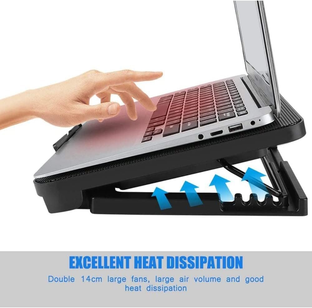 Speed-x N99 2 Fan Cooling Pad Wiht Two Usb And Light - Image 2