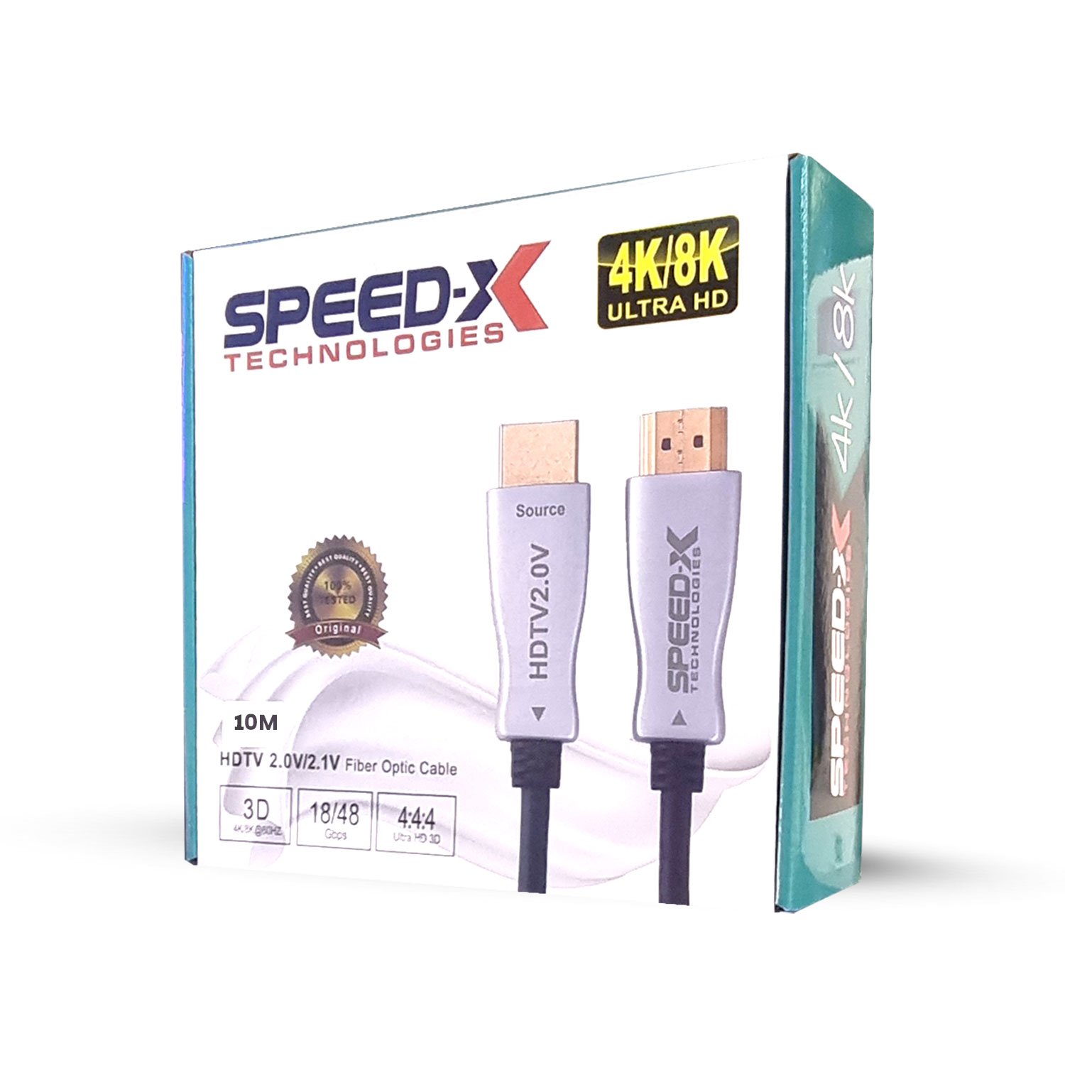 Speed-x 10m Fiber Hdmi Cable 2.0/2.1 Aoc(active Optical Cable) 30awg Copper Support 4k 8k Uhd (full Length) - Image 3