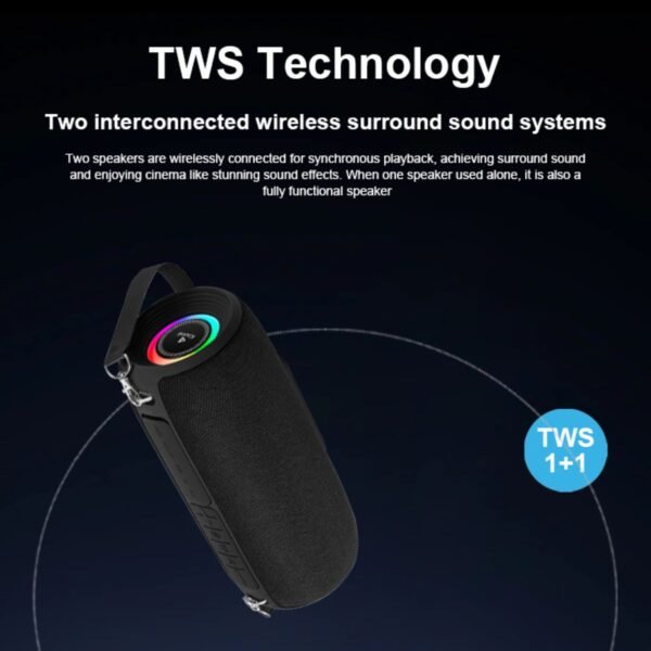 Kisonli Q28 10w Bt/fm/usb/tf/tws/rgb Bluetooth Super Bass Speaker