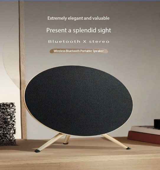 Lp18 Ufo Audio Space Wireless Bluetooth Loud Volume Home Theater Speaker Black Gold