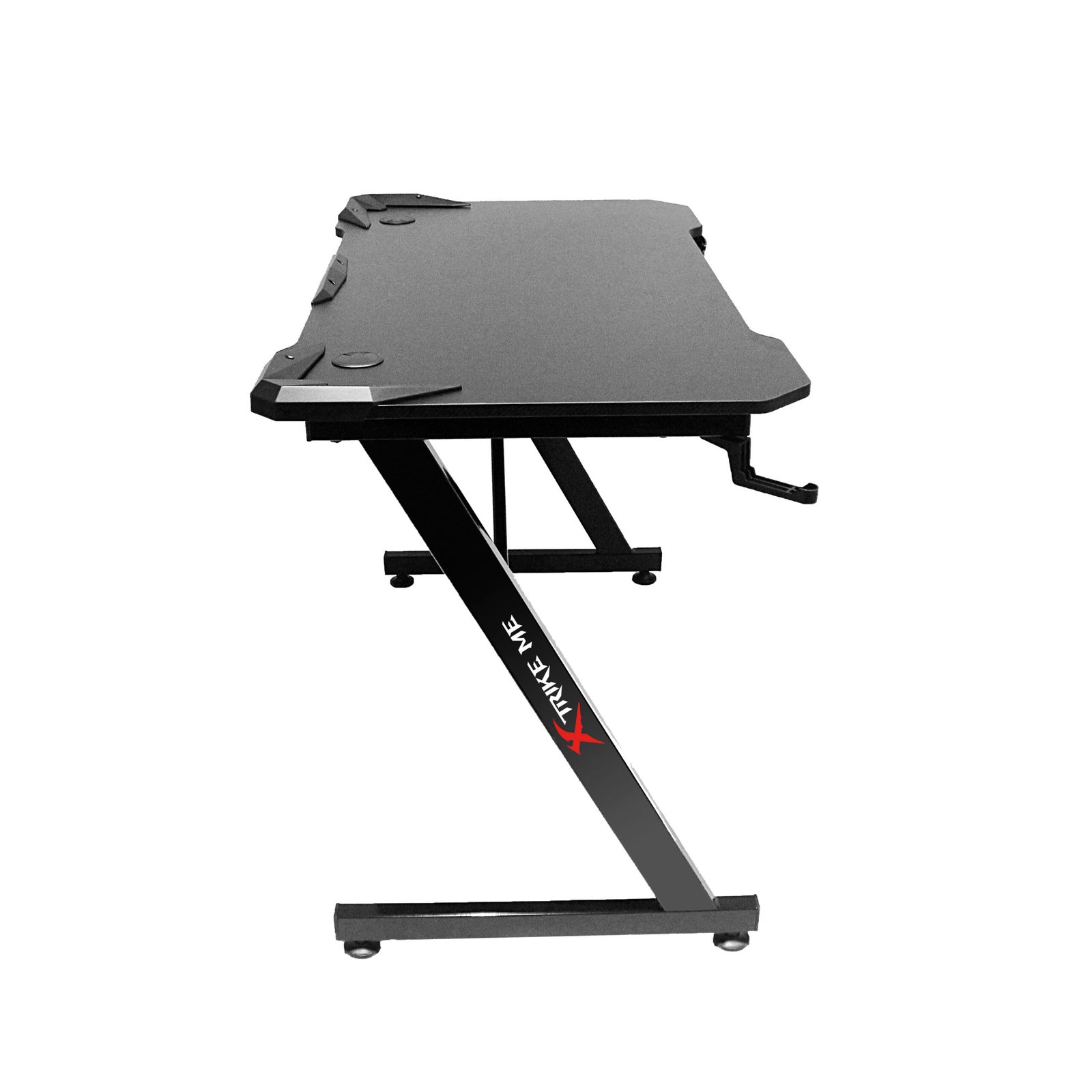 Xtrike Me Dk-02 Ergonomic Computer Desk With Headphone Hook And Cup Holder Z-shaped Legs Black - Image 2