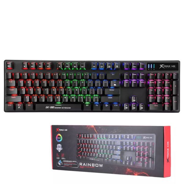 Xtrike Me Gk-980 En Wired Mechanical 104-key Rainbow Backlighting Keyboard