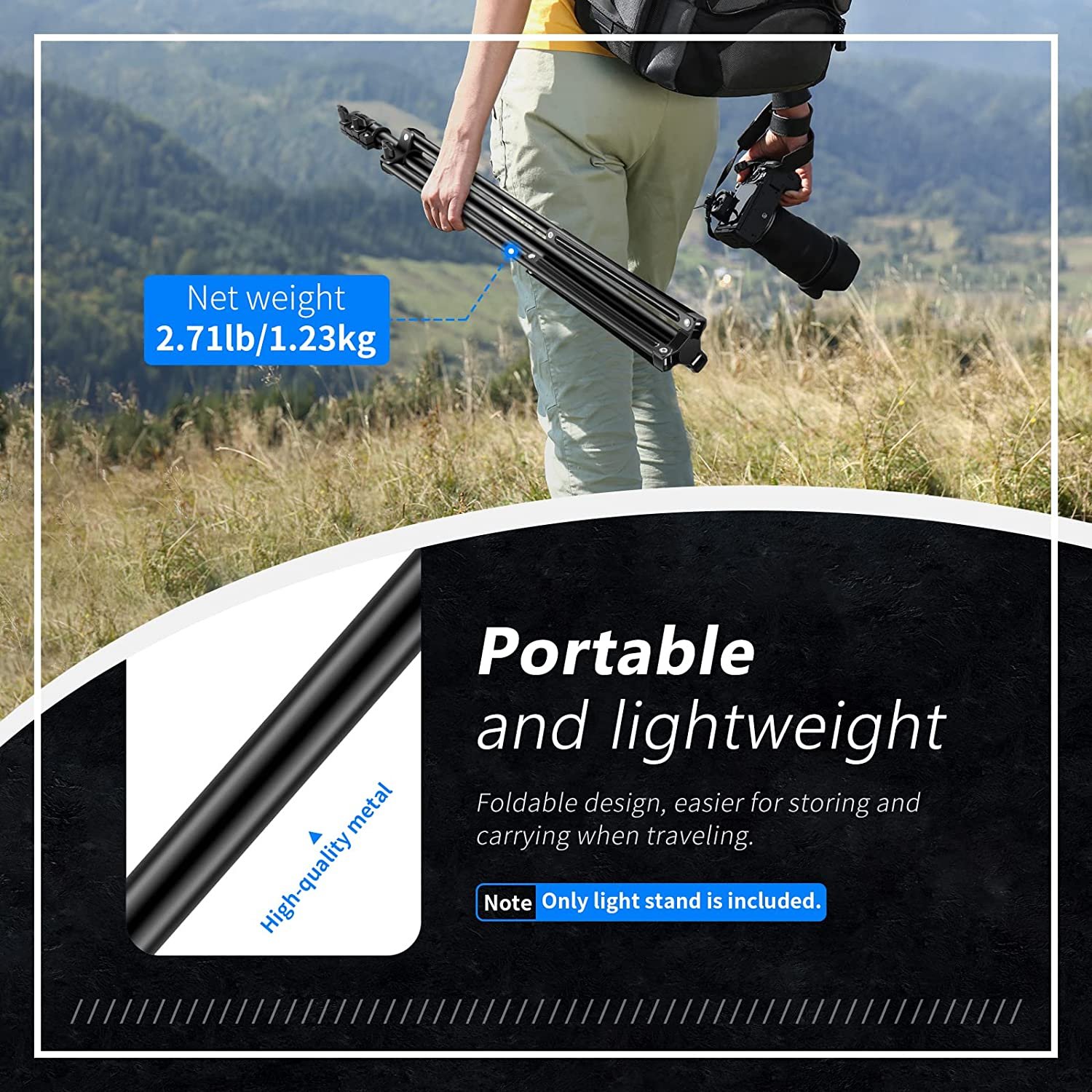 Flash Light Camera Tripod Stand 2.1m - Image 4
