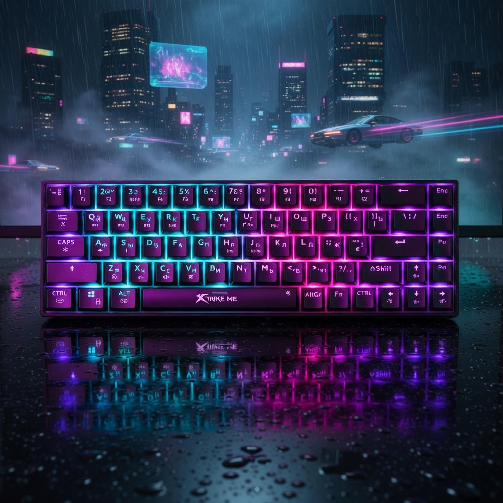 Xtrike Me Gk-995w 68 Keys Wireless 2.4g Bt5.2 Tri Mode Gaming Mechanical Keyboard Black - Image 4