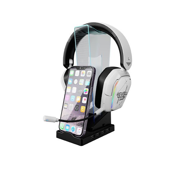 Xtrike Me Ht-09 Headset & Phone Stand With 4 Usb Port And Led Light - Image 2