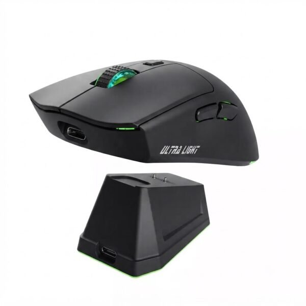 JEDEL WD139 Rechargeable Wireless + Bluetooth Double Mode and Rechargeable Gaming Mouse White