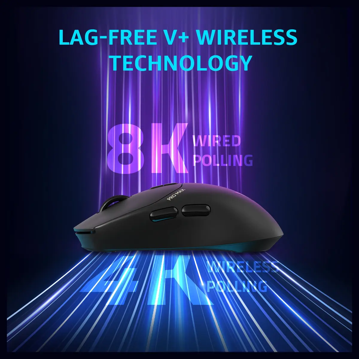 Rapoo VT1 Pro Max Wireless Gaming Mouse, 8K Wired and 4K Wireless. - Image 3