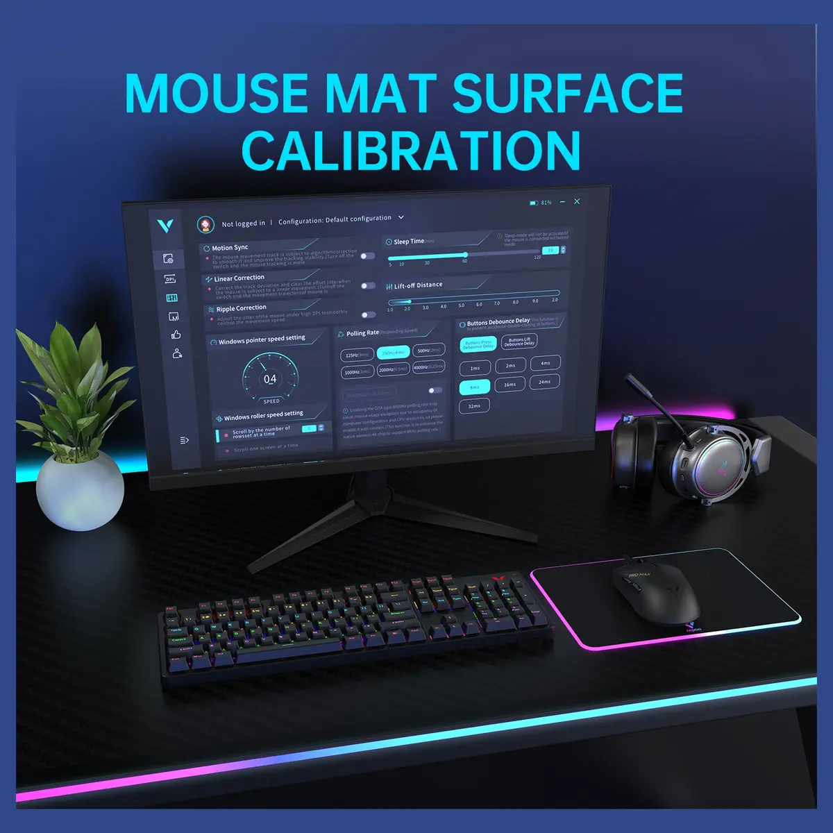 Rapoo VT1 Pro Max Wireless Gaming Mouse, 8K Wired and 4K Wireless. - Image 4