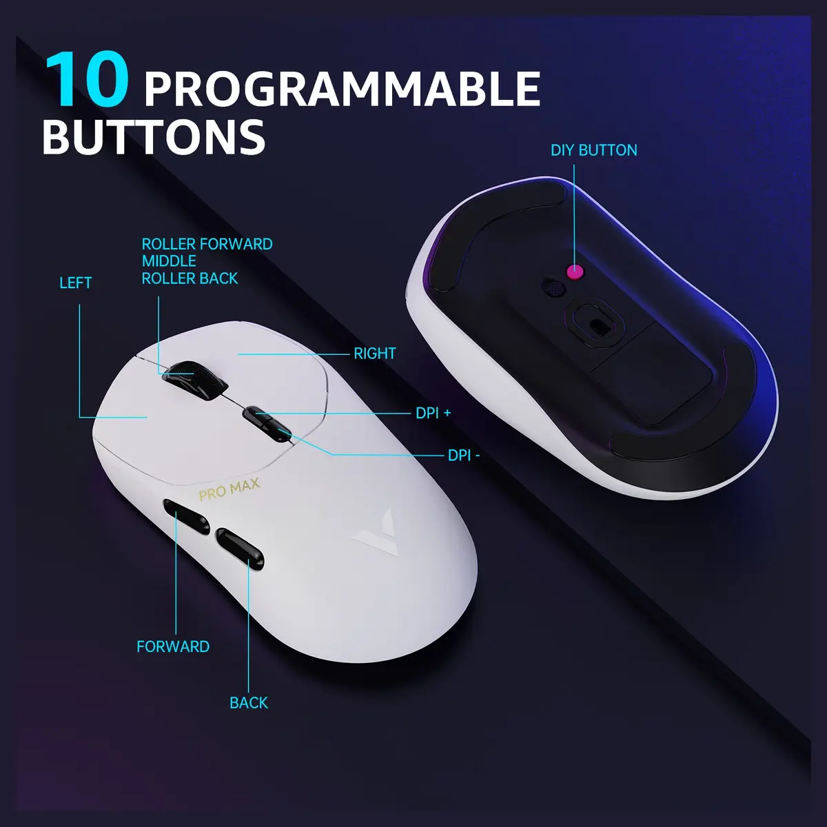 Rapoo VT1 Pro Max Wireless Gaming Mouse, 8K Wired and 4K Wireless. - Image 7