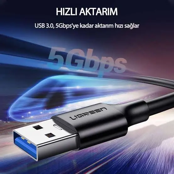 UGREEN 1.5M USB 3.0 Cable A Male to USB C Male Fast Charging Data Transfer 5Gbps Nickel Plated MacBook iPad Galaxy