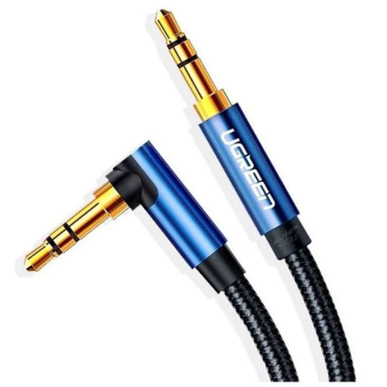 Ugreen 3.5mm Male to 3.5mm Male Cable Gold Plated Metal Case with Braid 1.5M (Blue) - Image 2