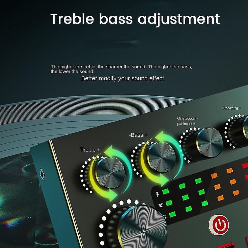 V10 Bm-800 Podcast Condenser Microphone Set With Live Sound Card, Rechargeable 12 Kinds Of Auxiliary Background For Karaoke Singing, Youtube Recording Mic - Image 2