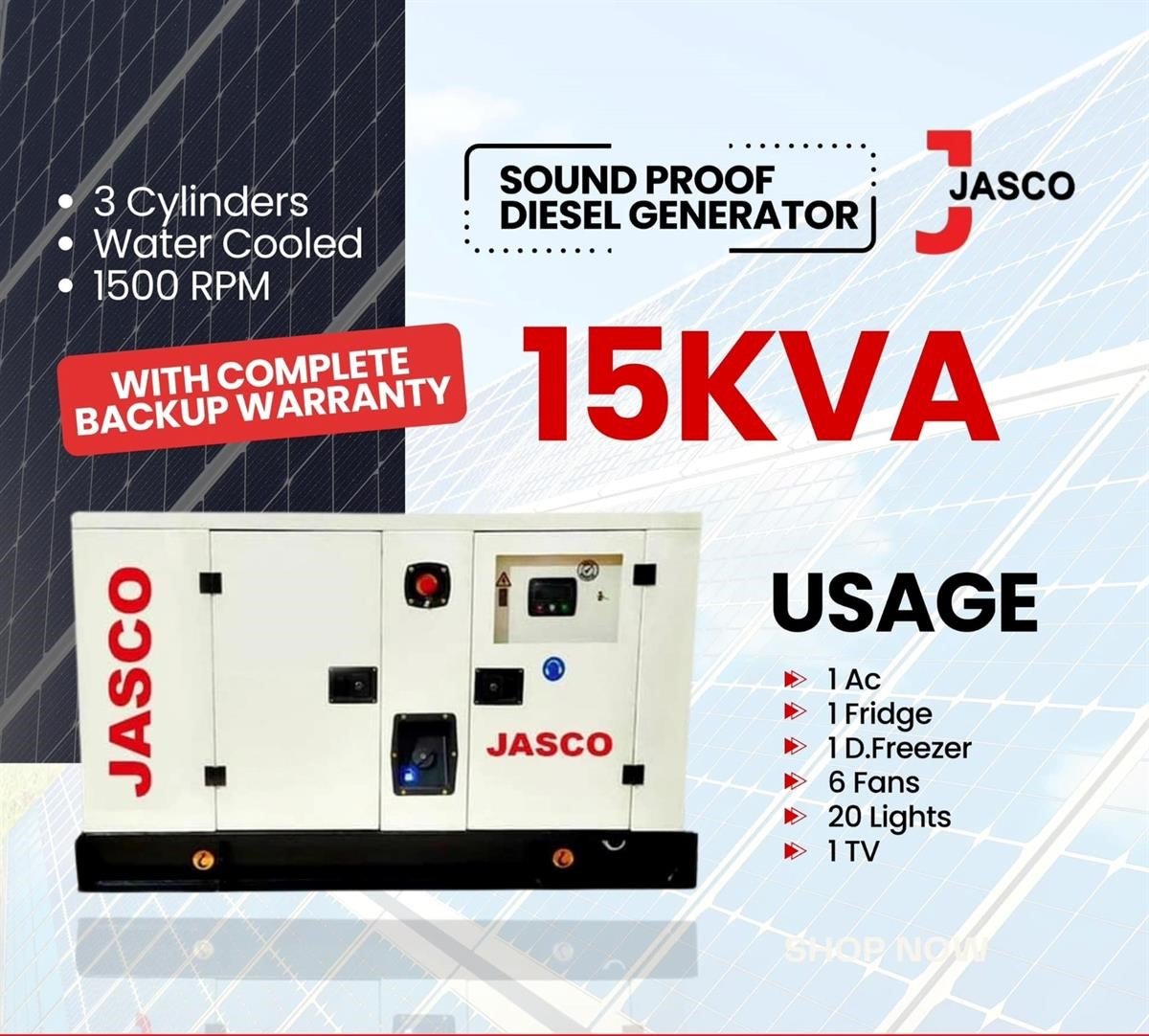 Jasco Diesel Generator 15 KVA