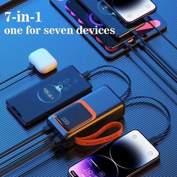 Aspor A350 22.5w 50000mah Fast Charging Type-c Micro Ios 7 Output With Built-in Flashlight Power Bank - Image 3