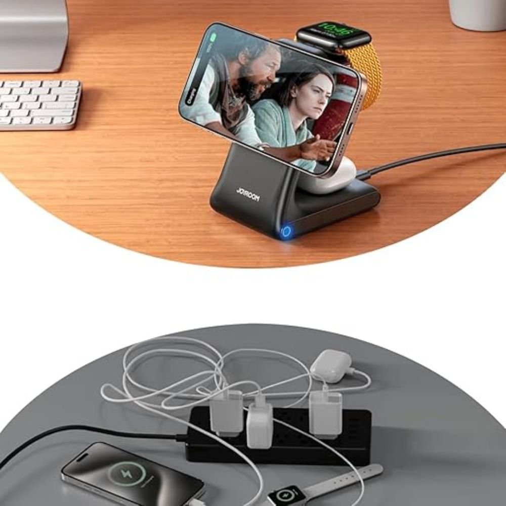 Joyroom Jr-w15 3-in-1 Wireless Charging Station Black - Image 4