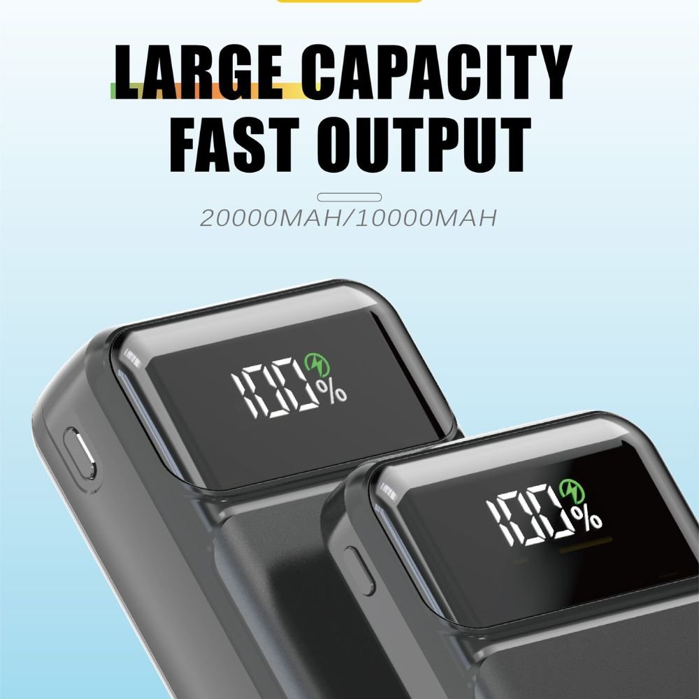 Aspor A316 20000mah 22.5w High Speed Built In Cable Fast Charging Power Bank Black - Image 4