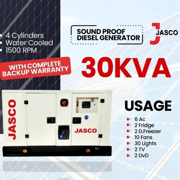 Jasco Diesel Generator 30 KVA