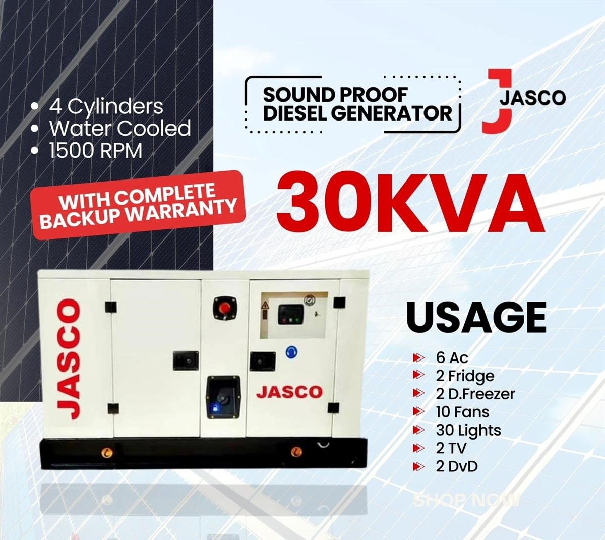 Jasco Diesel Generator 30 KVA