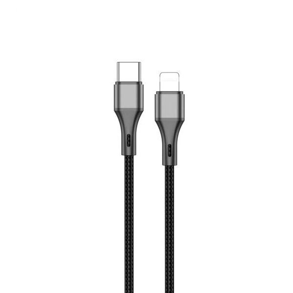 Aspor Ac-20 27w Type-c To Lightning Fast Charging Nylon Braided Data Cable 1.2m - Image 2