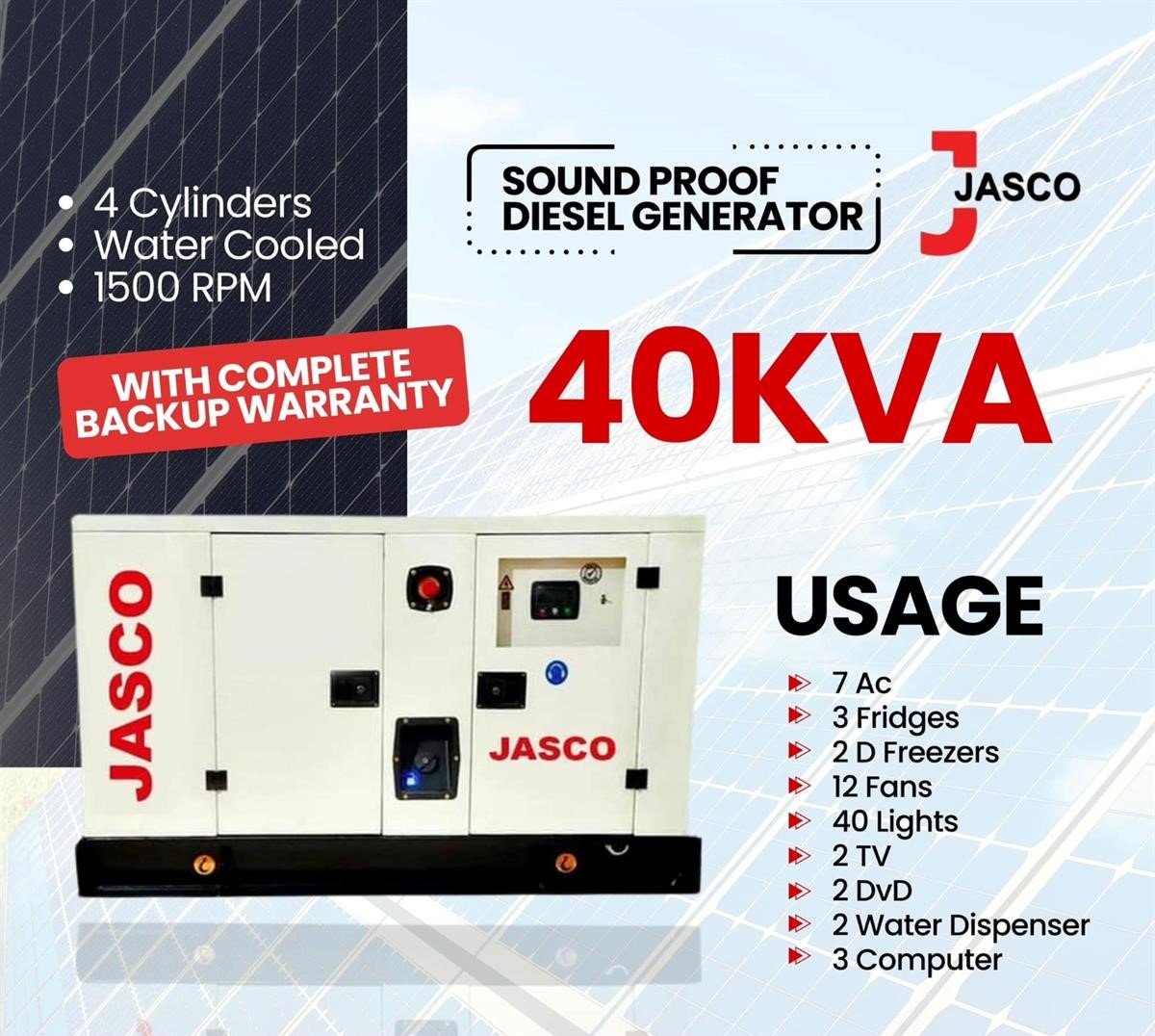 Jasco Diesel Generator 40 KVA