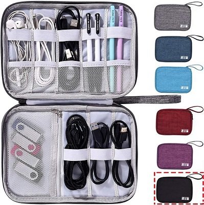 Universal Travel Mobile Accessories Cable Organizer Bag - B