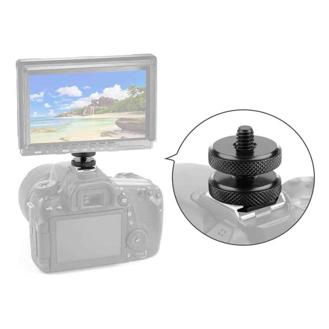 Camera Hot Shoe Mount to 1/4-20 Tripod Screw Adapter