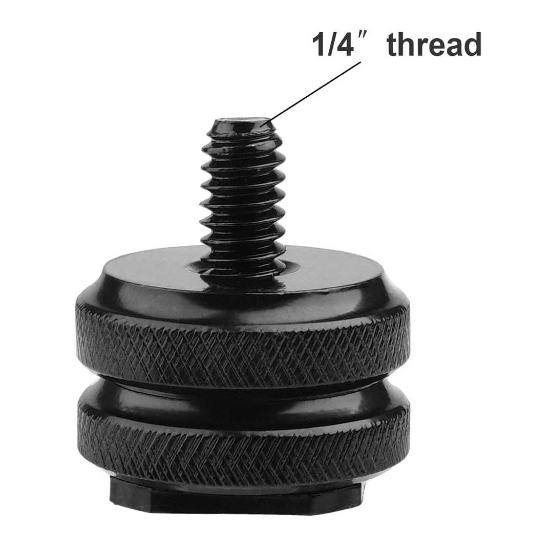 Camera Hot Shoe Mount to 1/4-20 Tripod Screw Adapter - Image 3