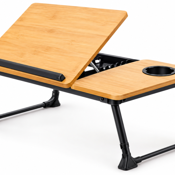 Adjustable Wooden Gaming Laptop Table With For Bed 5 Level Adjustment Board Foldable Stand Ergonomic