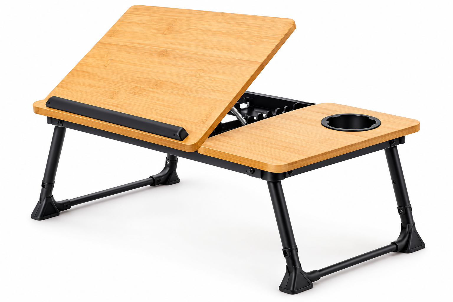 Adjustable Wooden Gaming Laptop Table With For Bed 5 Level Adjustment Board Foldable Stand Ergonomic