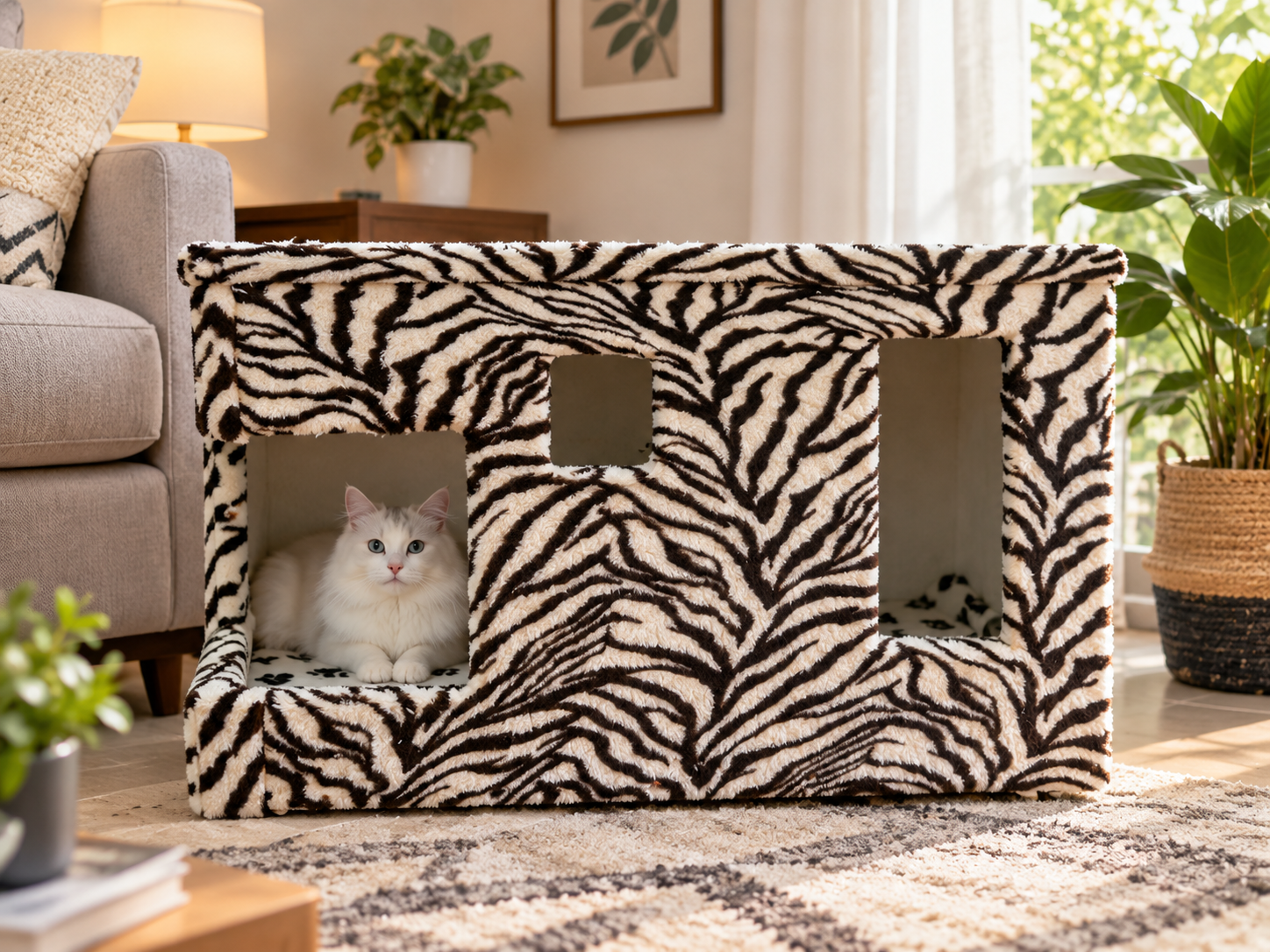 Hand made Wood Cat House - Image 3