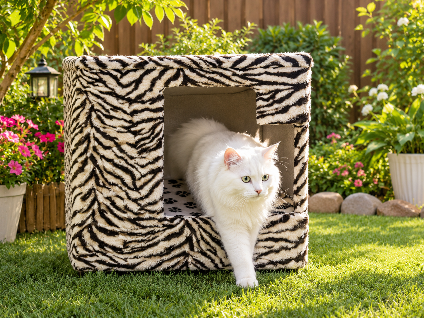 Hand made Wood Cat House
