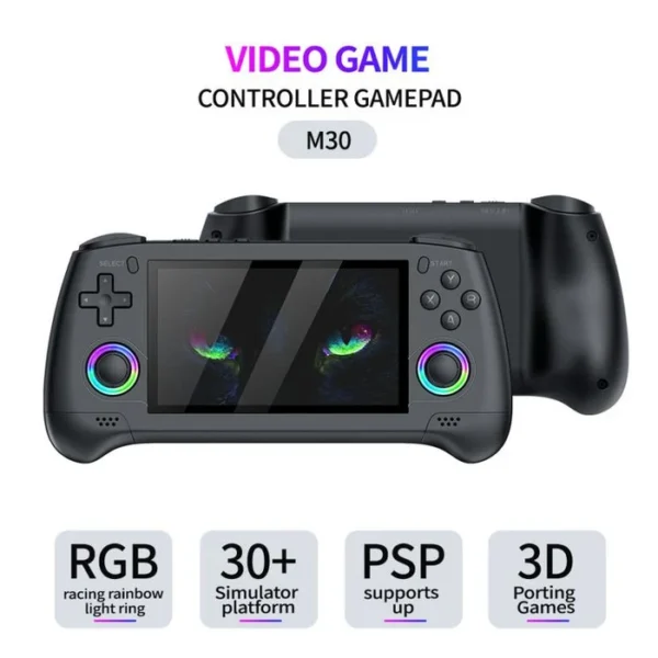 Video Game Console M30 Handheld 4.3 Inch RGB Joystick 3D Portable Arcade Retro Game Pad LINUX 30 Emulator Support