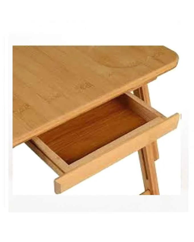 Adjustable Wooden Laptop Table With Cooling Fan L10 - Image 5