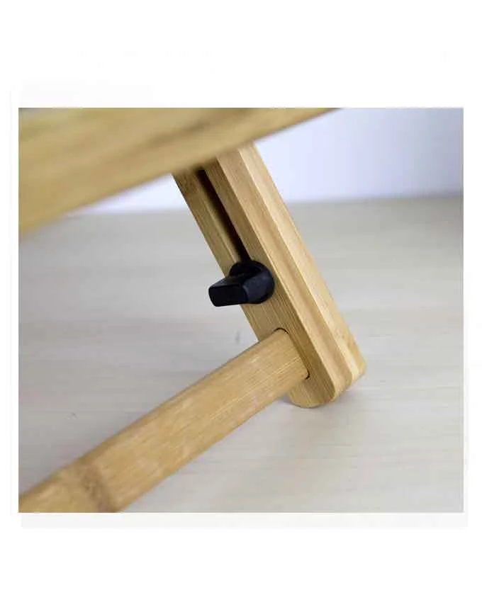 Adjustable Wooden Laptop Table With Cooling Fan L10 - Image 7