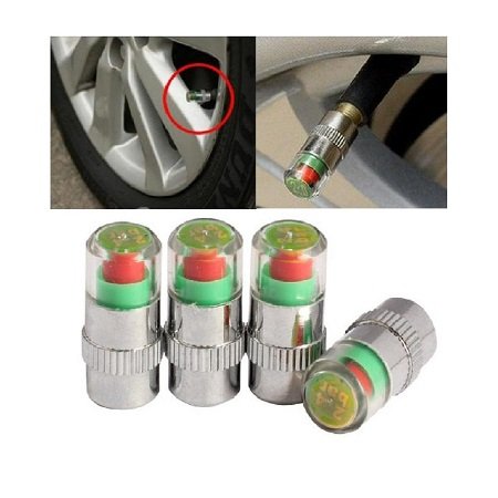 Air Alert Tire Pressure Monitor Valve Stem Cap Sensor - 4Pcs