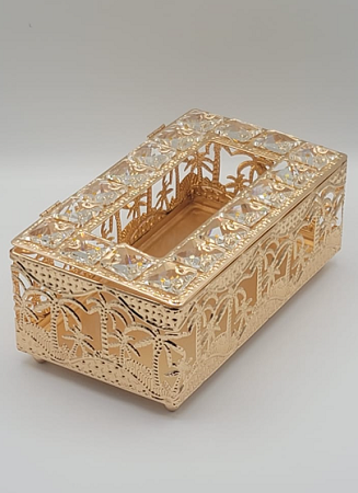 Crystal Stones Tissue Box - Tree Design