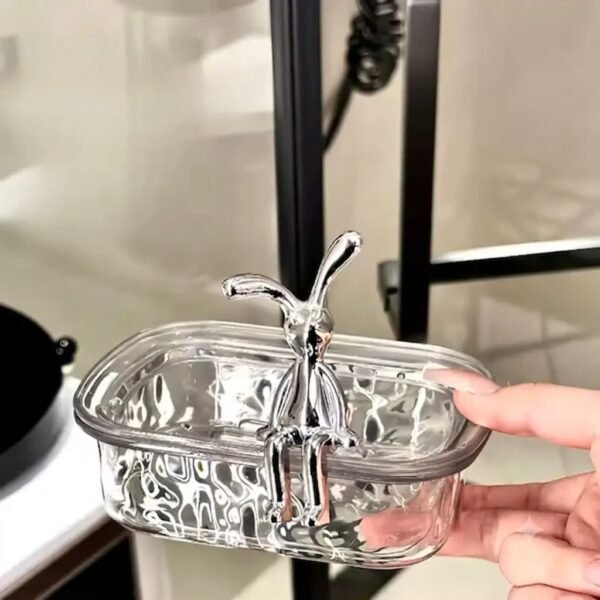 Acrylic Luxury Silver Rabbit Soap Dish
