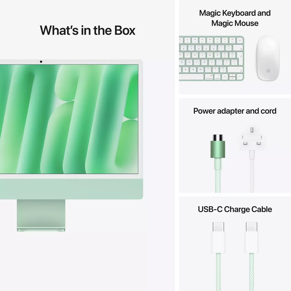Apple iMac MWV03 24" M4 Chip 10-Core CPU, 10-Core GPU, 16GB Memory, 512GB SSD, 4.5K Retina Display, Magic Keyboard, Magic Mouse, macOS, Green - Image 8
