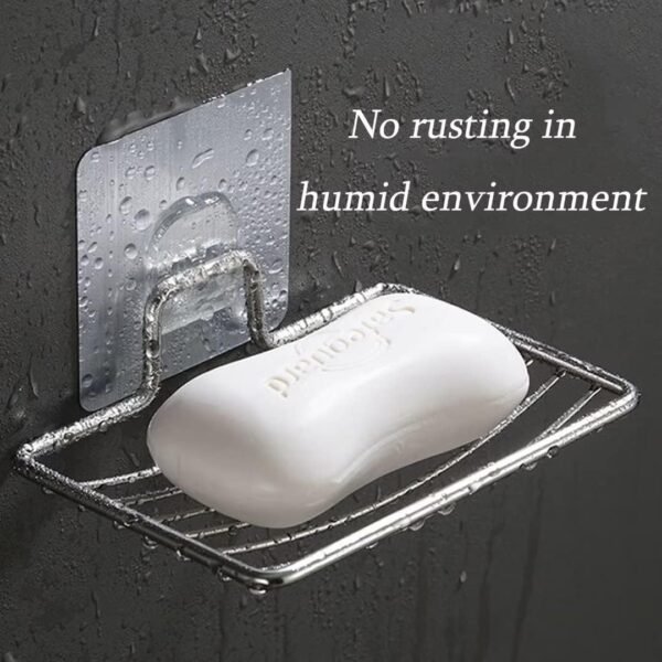 Stainless Steel Soap Box Storage Tray - White