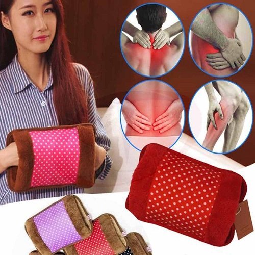 Electric Hot Water Velvet Bottle Heat Pad For Pain Relief - Multicolour