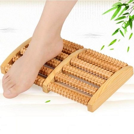 6 Roller Foot Massage Roller Stress Relief Wooden