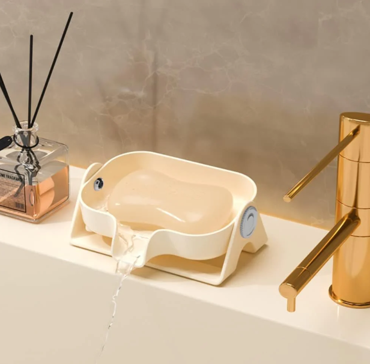 Plastic Soap Box Dish with Stand
