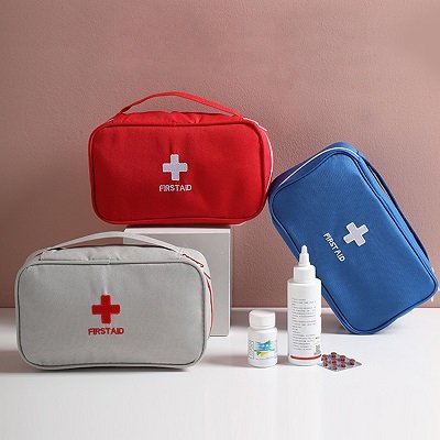 Household Portable Waterproof Outdoor Travel Medical Multi-Pocket Medicine First Aid Kit Storage Bag (Not Included First Aid Accessories)