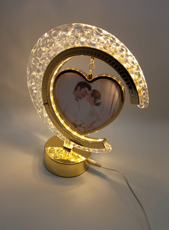 Decorative Night Light Table Lamp - Moon Shape with Fram