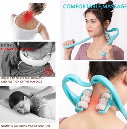 6 Balls Pressure Point Therapy Massager Comfortable Neck Massager Roller Shoulder Back Pain Ball Self-massage Tool